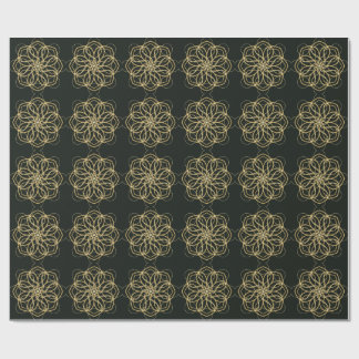 Goldene geometrische Mandala-Kunst - Druck – dunkl Geschenkpapier