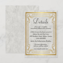 Goldene geometrische Marmor-Hochzeitsdetails