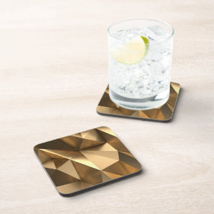 Goldene geometrische moderne Glamour Minimal Chic Getränkeuntersetzer