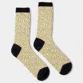 Goldene geometrische Mustersocken Socken (Rechts)