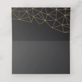 Goldene geometrische Platzkarte (Innenseite Aufgefaltet)