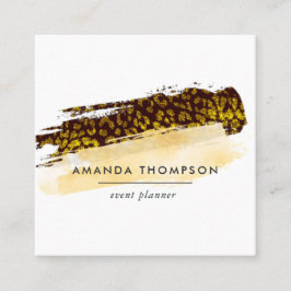 Goldene Geparden Quadratische Visitenkarte