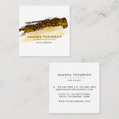 Goldene Geparden Quadratische Visitenkarte (Vorne/Hinten)