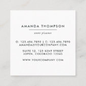 Goldene Geparden Quadratische Visitenkarte (Rückseite)