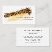 Goldene Geparden Visitenkarte (Vorne/Hinten)