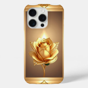Goldene Gerahmte Rose Dekorative Kunst, Dichtung u Case-Mate iPhone Hülle