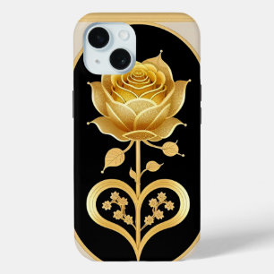Goldene Gerahmte Rose Dekorative Kunst, Dichtung u Case-Mate iPhone Hülle