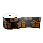 Goldene Geschenkboxen zu Schwarzen Weihnachten Satinband (Spule)