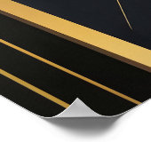 Goldene geschichtete Geometrie Poster (Ecke)