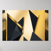 Goldene geschichtete Geometrie Poster (Vorne)