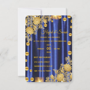 Goldene gespiegelte Hochzeitseinladung, Goldene Sp Save The Date