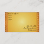 Goldene Gewehr-Visitenkarte Visitenkarte (Rückseite)