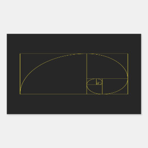 Goldene gewundene heilige Geometrie Rechteckiger Aufkleber