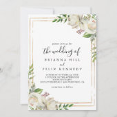 Goldene, gezogene Erde Einladung (Vorderseite)