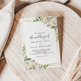 Goldene, gezogene Erde Einladung