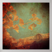 Goldene Gingko Poster (Vorne)