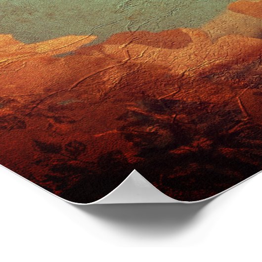 Goldene Gingko Poster (Ecke)