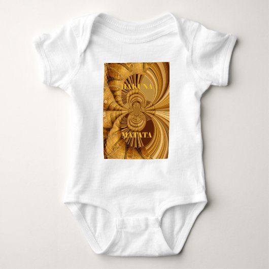 Goldene Giraffe Kunstdruckerei Baby Strampler (Vorderseite)
