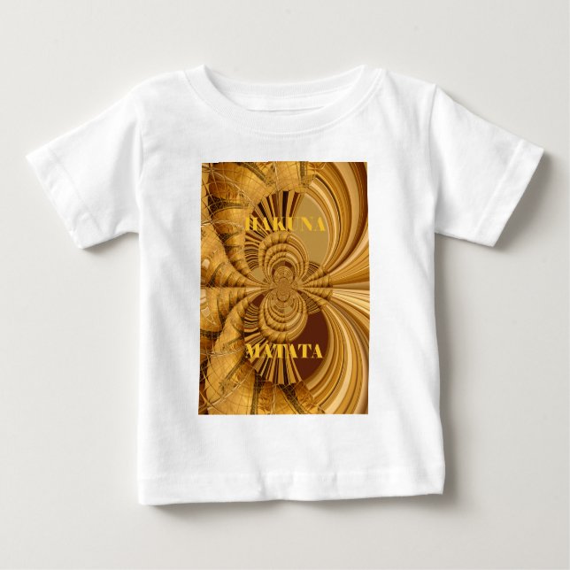 Goldene Giraffe Kunstdruckerei Baby T-shirt (Vorderseite)