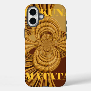 Goldene Giraffe Kunstdruckerei iPhone 16 Plus Hülle