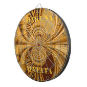 Goldene Giraffe Kunstdruckerei Dartscheibe (Vorderseite rechts)