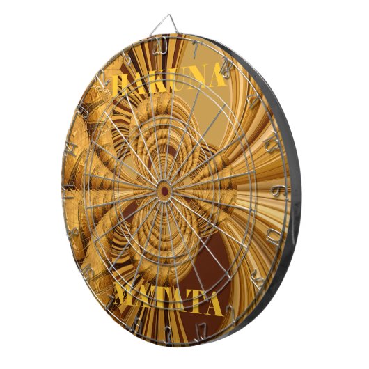 Goldene Giraffe Kunstdruckerei Dartscheibe (Vorderseite rechts)