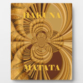 Goldene Giraffe Kunstdruckerei Fotoplatte (Vorderseite)