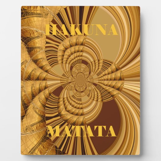 Goldene Giraffe Kunstdruckerei Fotoplatte (Vorderseite)