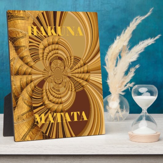 Goldene Giraffe Kunstdruckerei Fotoplatte (Seite)