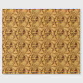 Goldene Giraffe Kunstdruckerei Geschenkpapier (Flach)