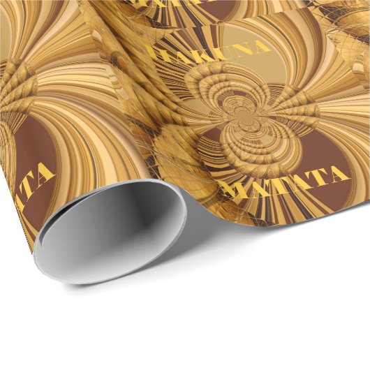 Goldene Giraffe Kunstdruckerei Geschenkpapier (Rolleneckpunkt)