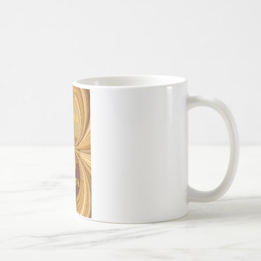 Goldene Giraffe Kunstdruckerei Kaffeetasse (Rechts)