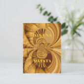 Goldene Giraffe Kunstdruckerei Postkarte (Stehend Vorderseite)