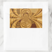 Goldene Giraffe Kunstdruckerei Rechteckiger Aufkleber (Tasche)