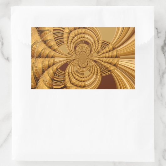 Goldene Giraffe Kunstdruckerei Rechteckiger Aufkleber (Tasche)