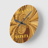 Goldene Giraffe Kunstdruckerei Runde Wanduhr (Winkel)