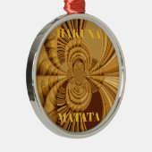 Goldene Giraffe Kunstdruckerei Silbernes Ornament (Rechts)