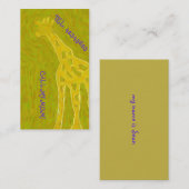 Goldene GIRAFFE Telefonnummerkarte (Vorne/Hinten)