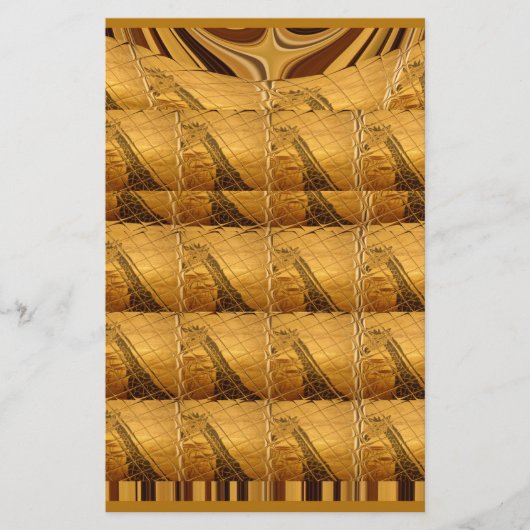 Goldene Giraffe Tiermotiv Kunst drucken Briefpapier (Vorderseite)