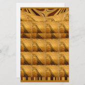 Goldene Giraffe Tiermotiv Kunst drucken Briefpapier (Vorne/Hinten)