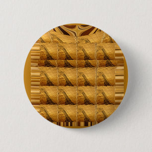 Goldene Giraffe Tiermotiv Kunst drucken Button