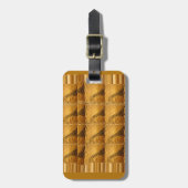 Goldene Giraffe Tiermotiv Kunst drucken Gepäckanhänger (Vorderseite vertikal)