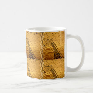 Goldene Giraffe Tiermotiv Kunst drucken Kaffeetasse