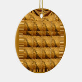 Goldene Giraffe Tiermotiv Kunst drucken Keramikornament (Rechts)