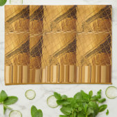 Goldene Giraffe Tiermotiv Kunst drucken Küchentuch (Gefaltet)