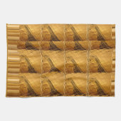 Goldene Giraffe Tiermotiv Kunst drucken Küchentuch (Horizontal)