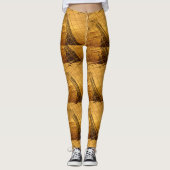 Goldene Giraffe Tiermotiv Kunst drucken Leggings (Vorderseite)