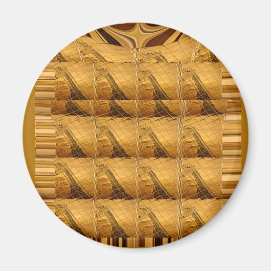 Goldene Giraffe Tiermotiv Kunst drucken Magnet (Vorne)