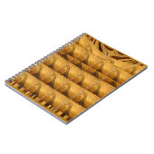 Goldene Giraffe Tiermotiv Kunst drucken Notizblock (Linke Seite)