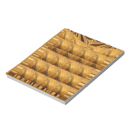 Goldene Giraffe Tiermotiv Kunst drucken Notizblock (Rotiert)